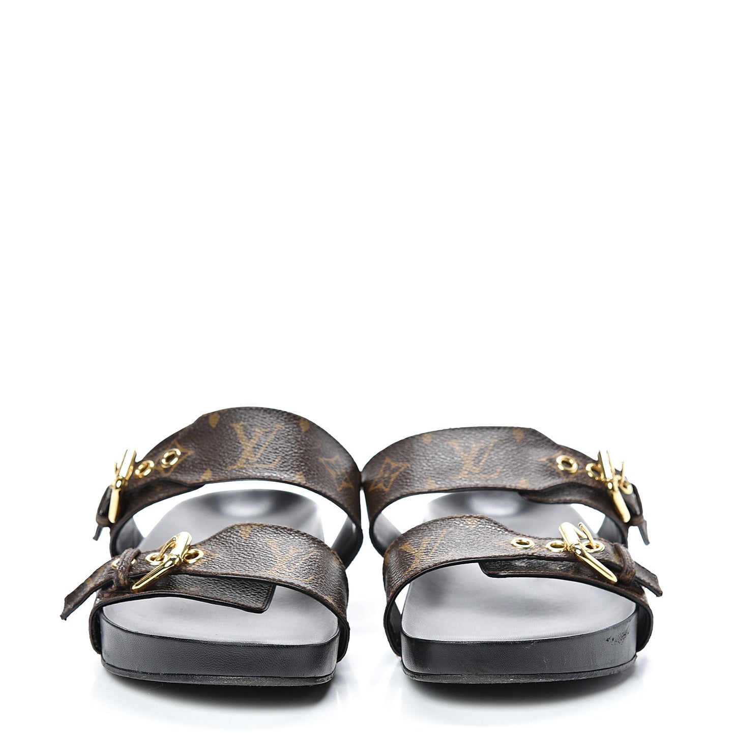 Monogram Bom Dia Mule Sandals 37 Black