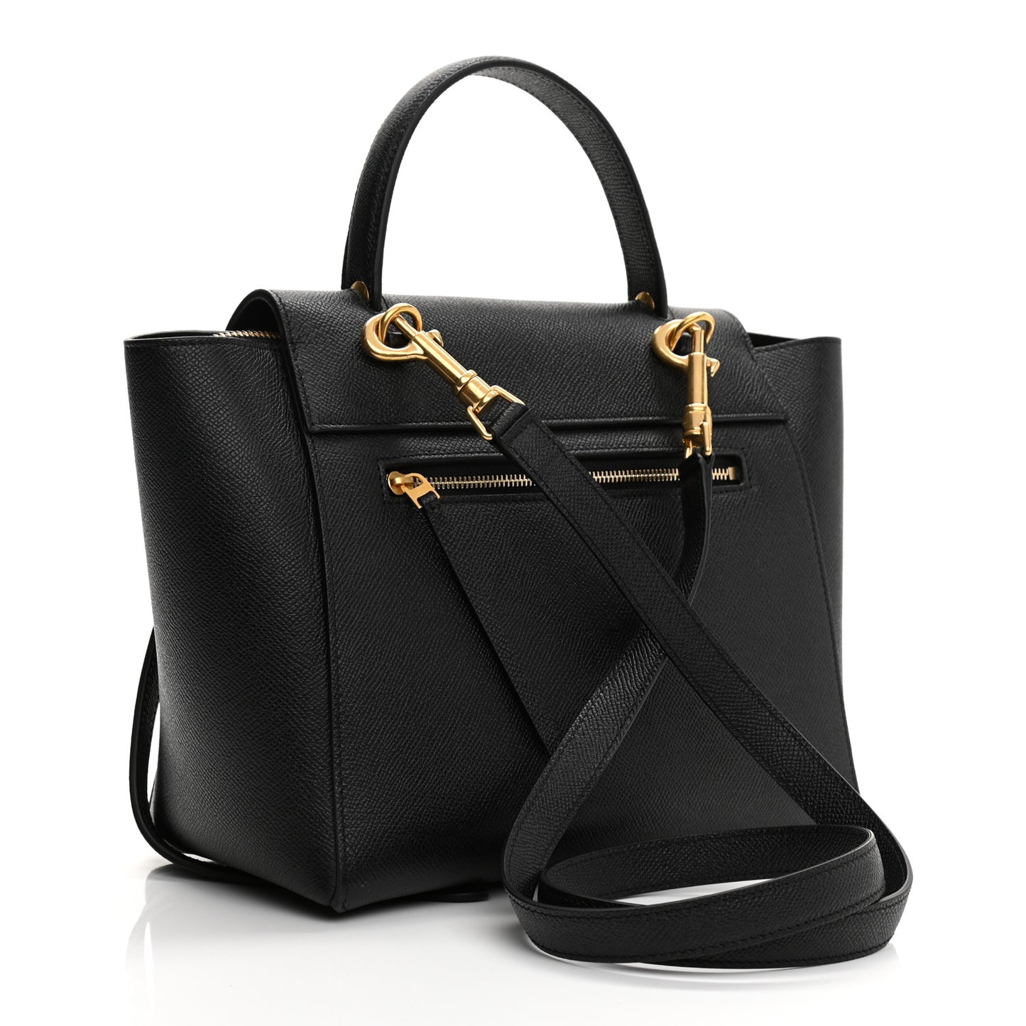 Grained Calfskin Micro Belt Bag Black