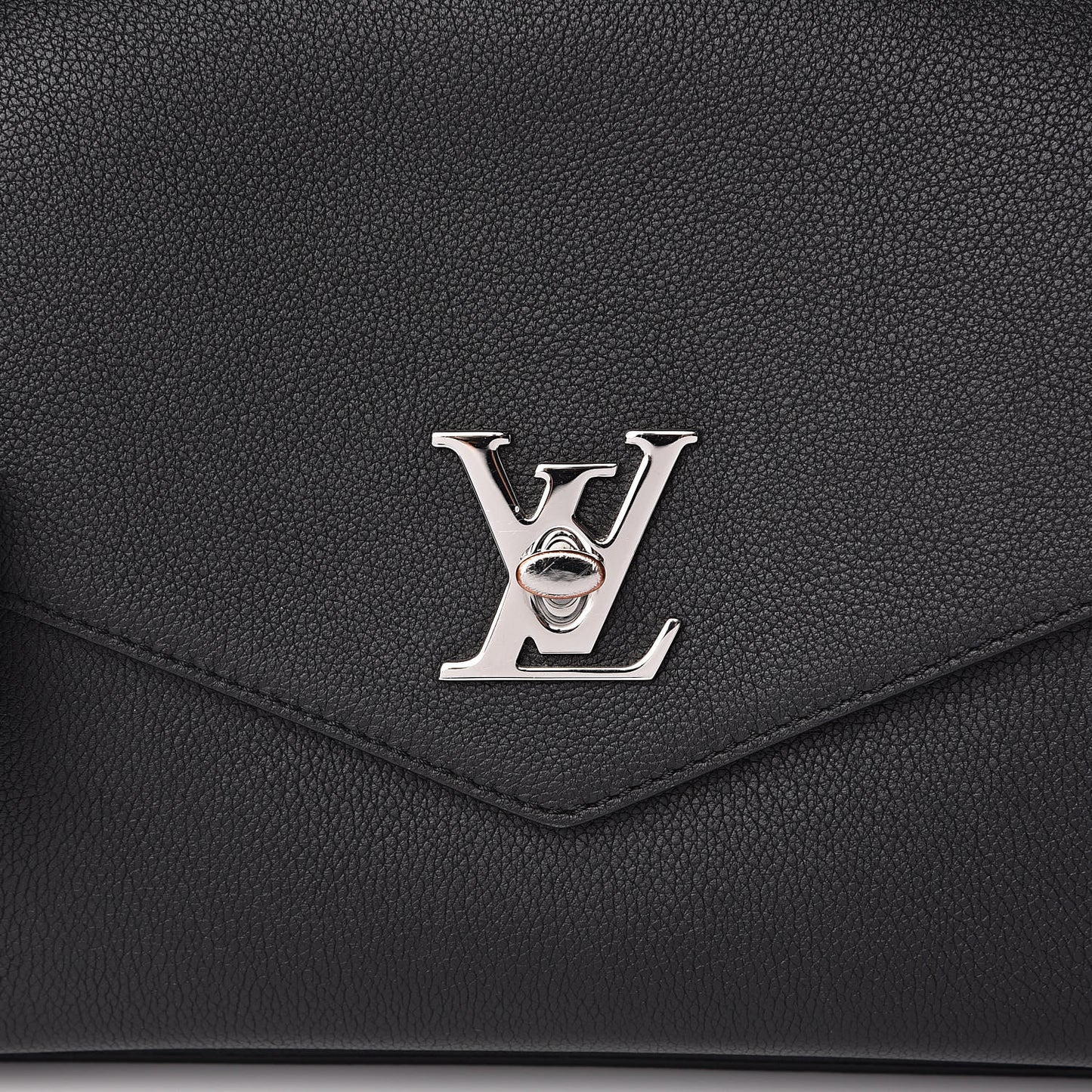 Soft Calfskin My Lockme Top Handle Black