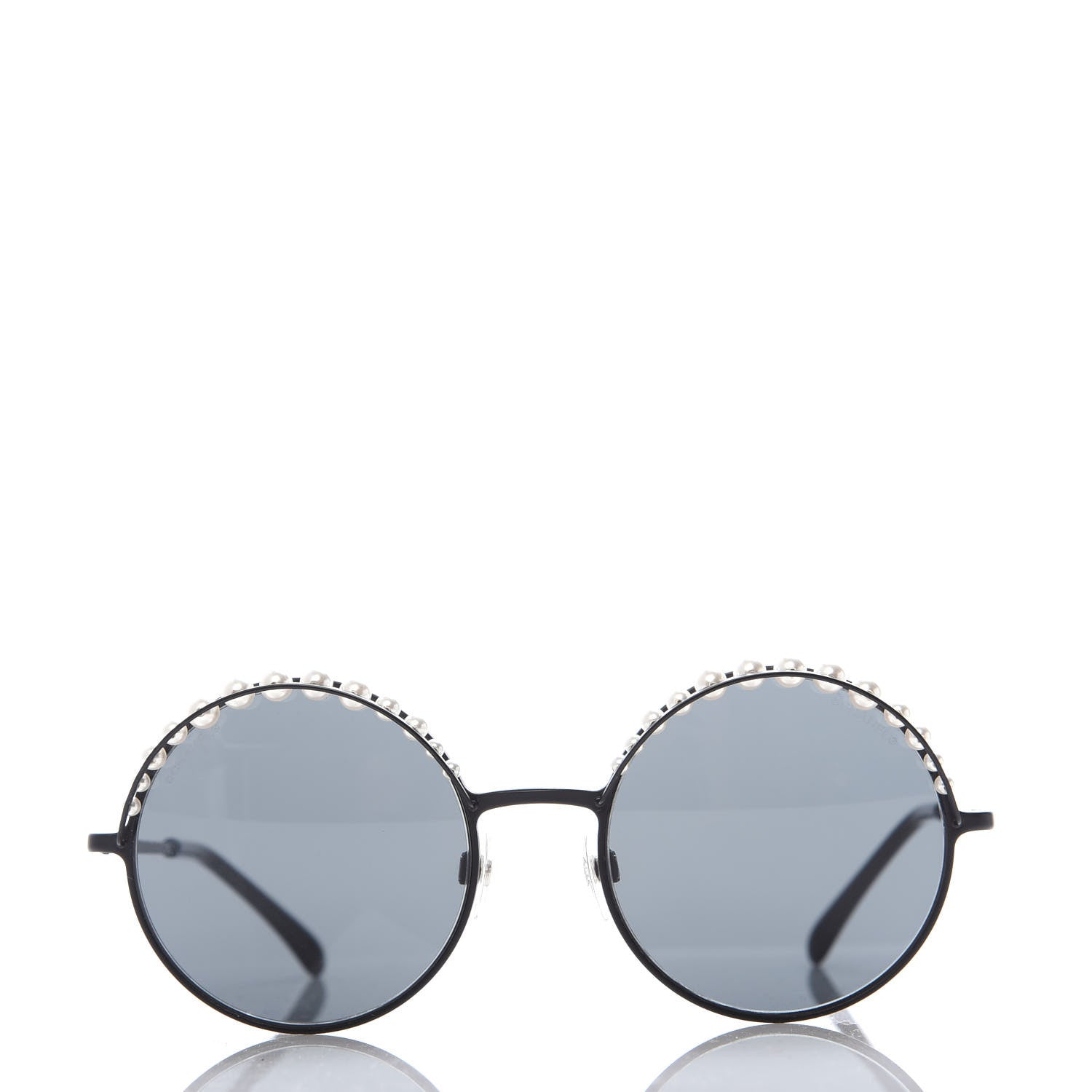 Chanel Pearl Round Sunglasses 4234-H Black 2 of 7