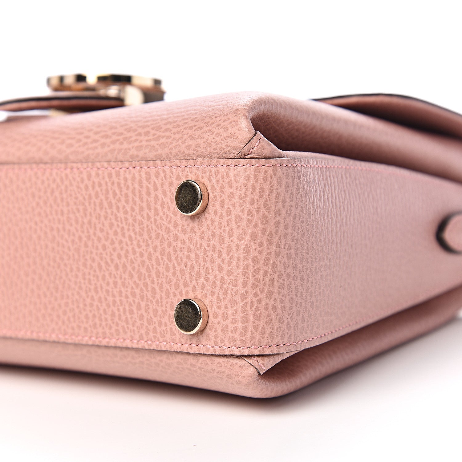 Gucci Dollar Calfskin Interlocking G Top Handle Shoulder Bag Soft Pink 8 of 9