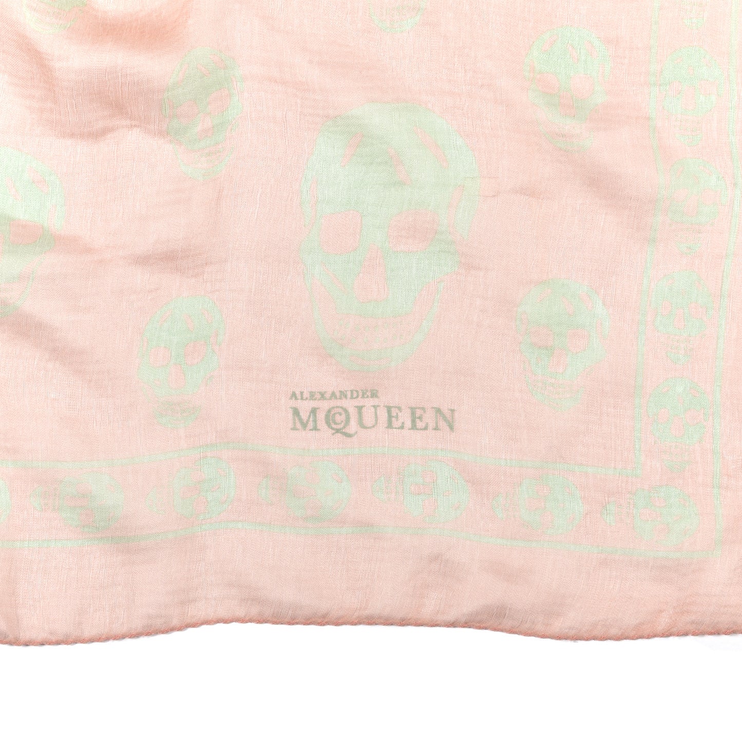 Silk Chiffon Skull Scarf Pink