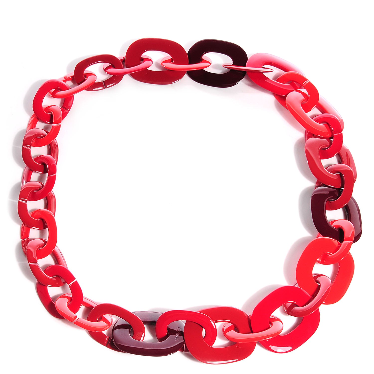 Hermes Lacquered Wood Frida Necklace PM Monorouge 1 of 6