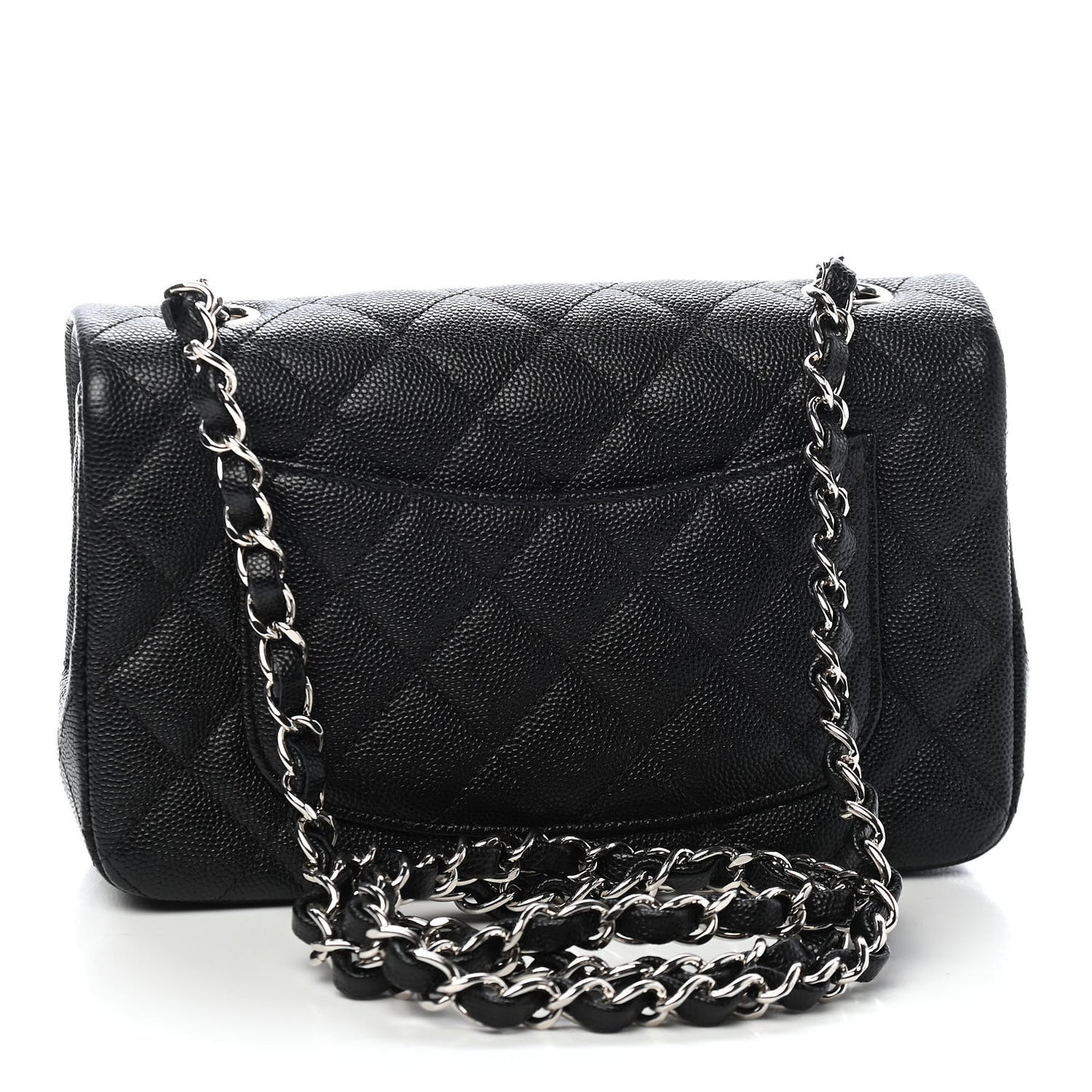 Caviar Quilted Mini Rectangular Flap Black