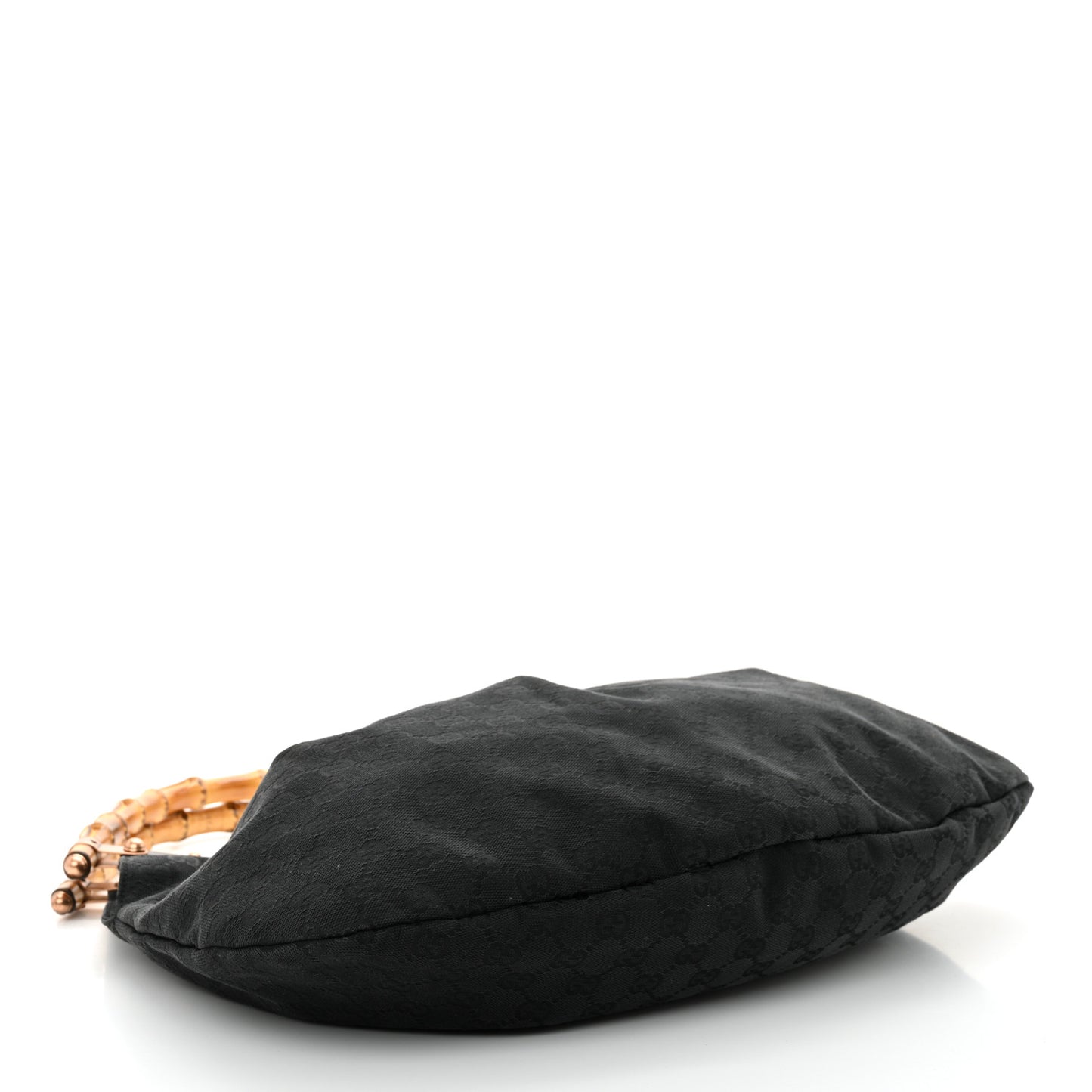 Monogram Bamboo Top Handle Shoulder Bag Black