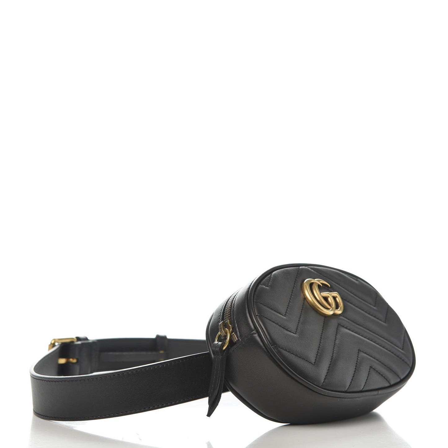 Calfskin Matelasse GG Marmont Belt Bag 95 38 Black