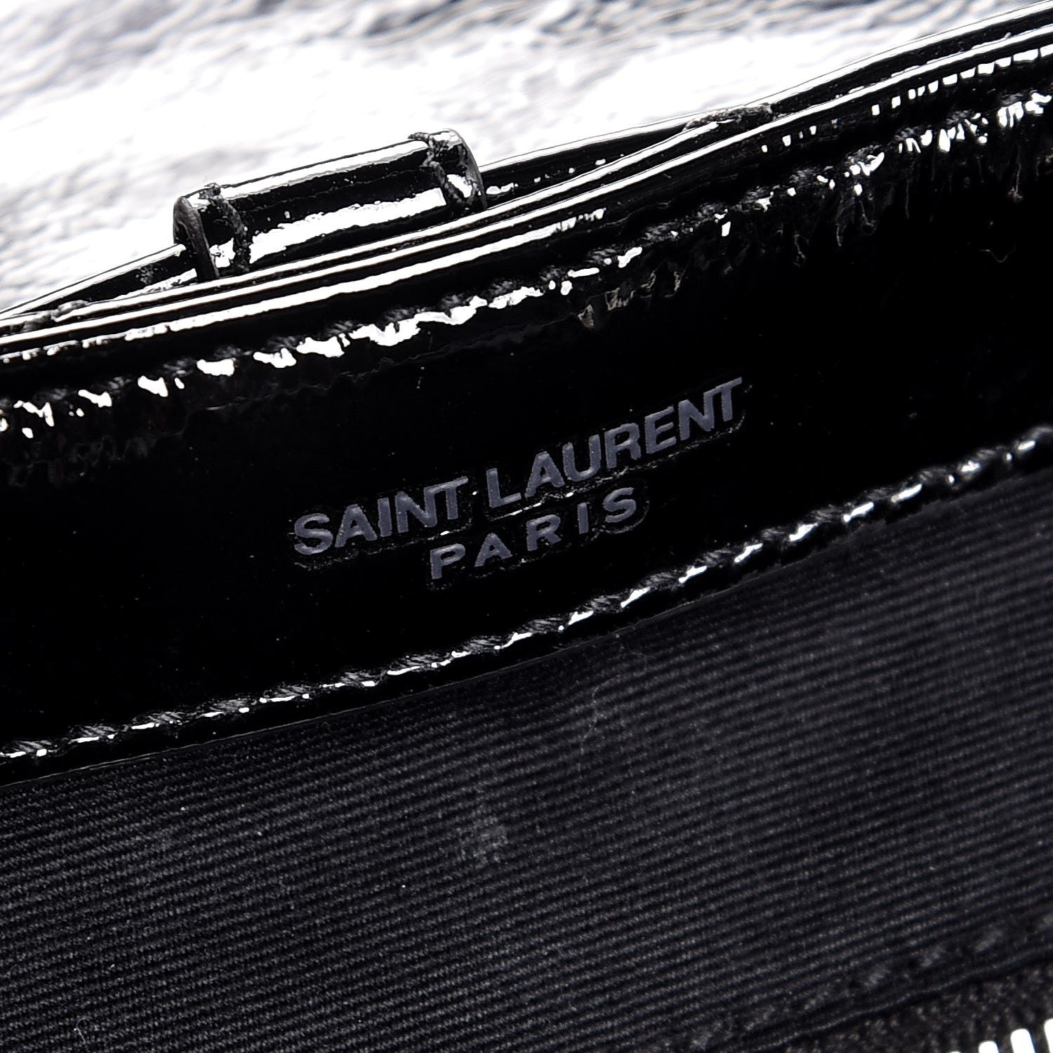 Saint Laurent Patent Y Quilted Monogram Small Loulou Backpack Black 7 of 8