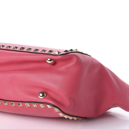 Valentino Garavani Vitello Small Rockstud Tote Deep Rose 7 of 9