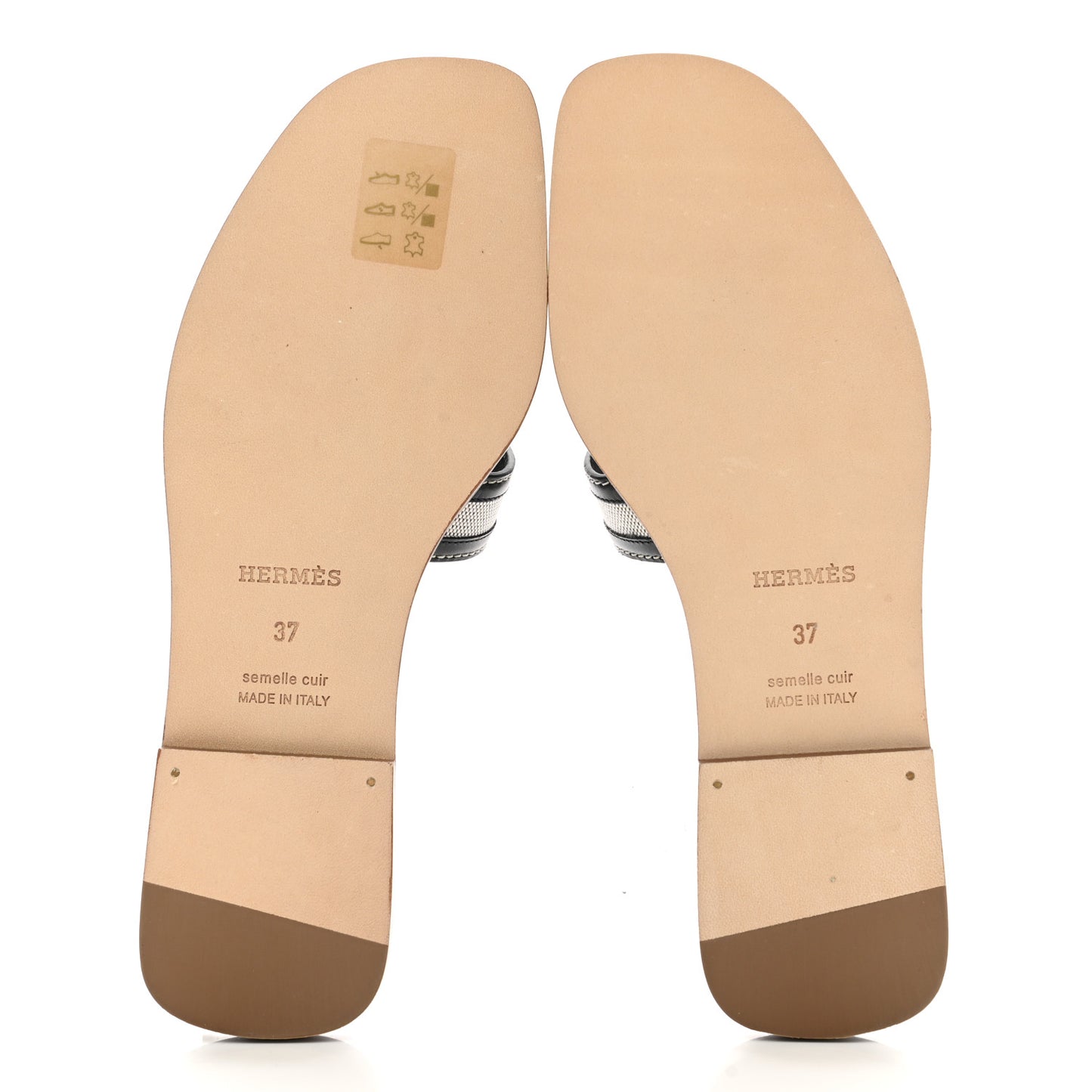 Calfskin Canvas Oran Sandals 37 Black