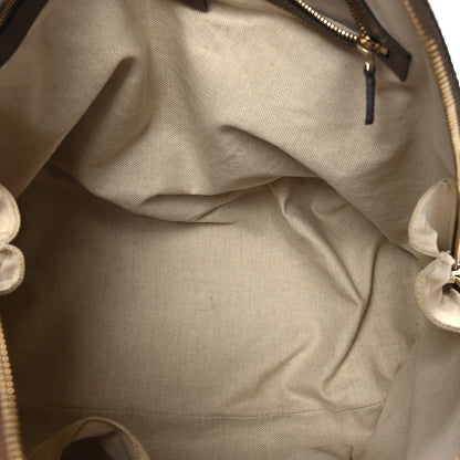 Gucci GG Supreme Monogram Margaux Calfskin Large Nice Top Handle Dome Bag Beige Ebony Acero 5 of 11