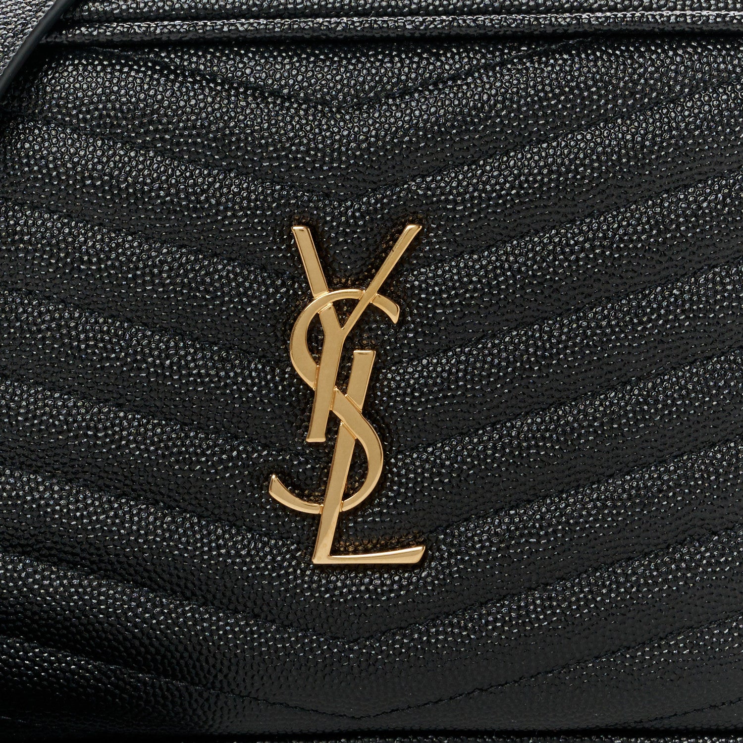 Saint Laurent Grain De Poudre Matelasse Monogram Mini Lou Camera Bag Black 8 of 10