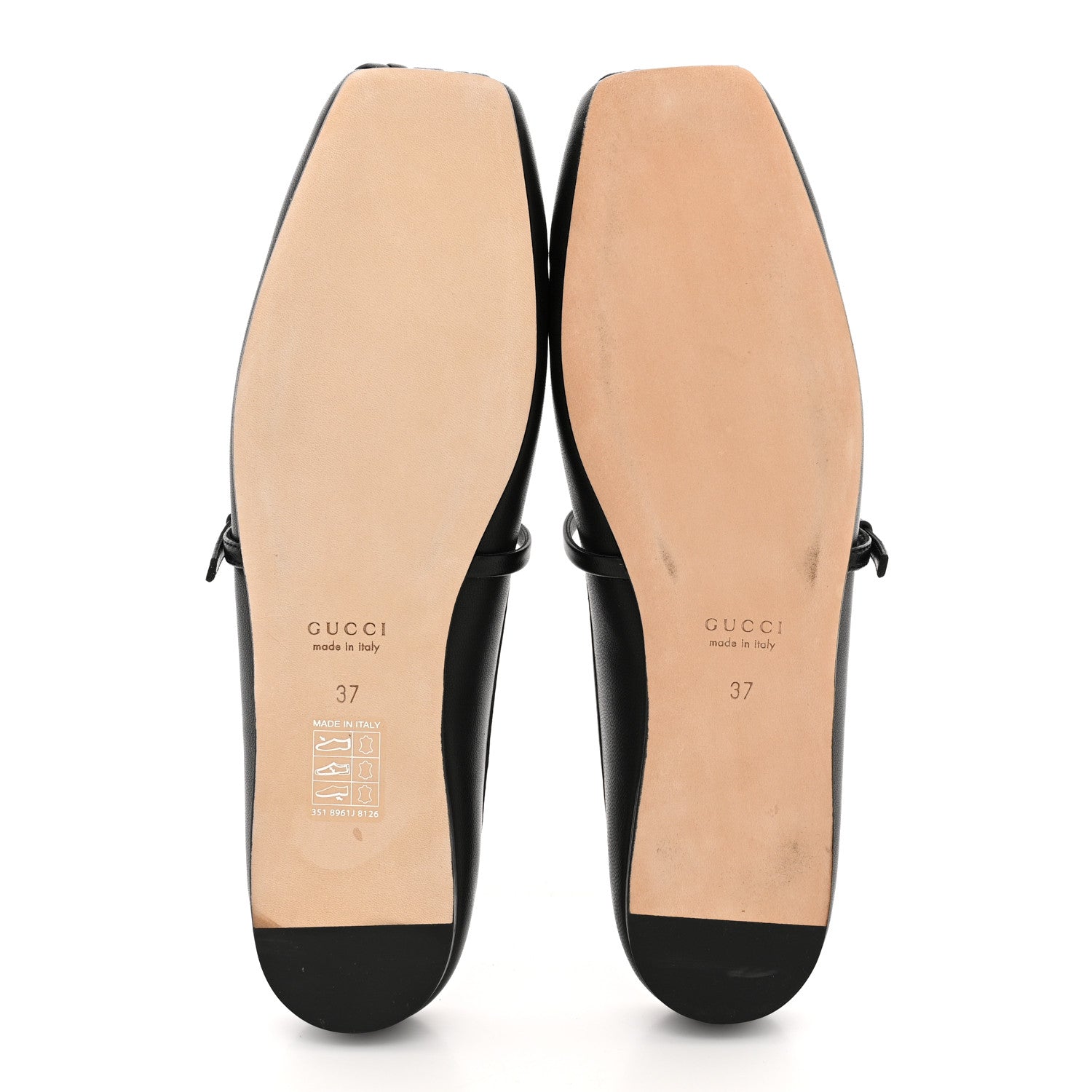 Gucci Calfskin Horsebit Ballet Mules 37 Black 6 of 10