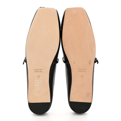 Gucci Calfskin Horsebit Ballet Mules 37 Black 6 of 10