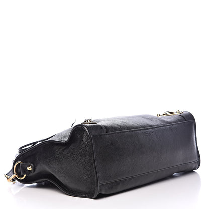 Balenciaga Chevre Gold Metallic Edge Hardware City Black 4 of 12