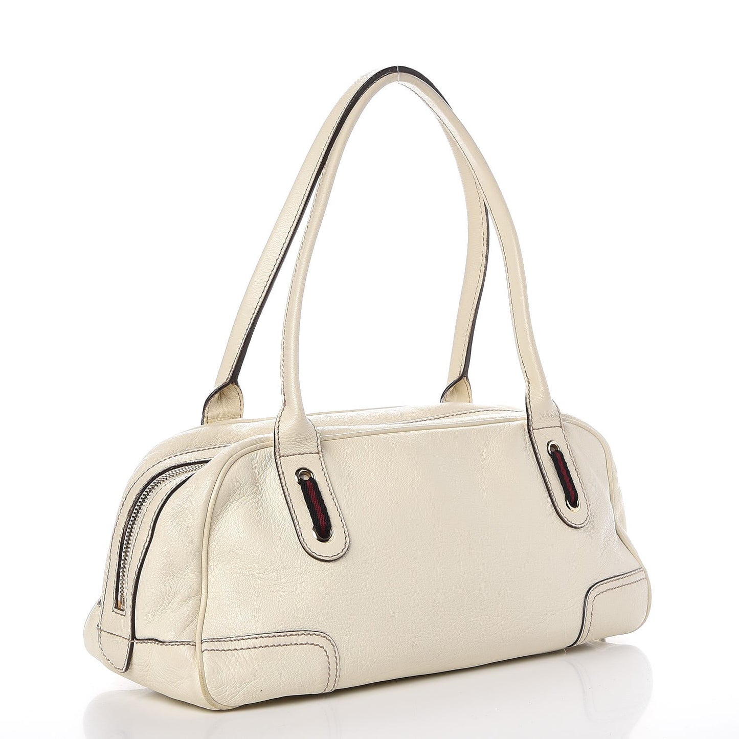 Calfskin Small Princy Satchel Off White