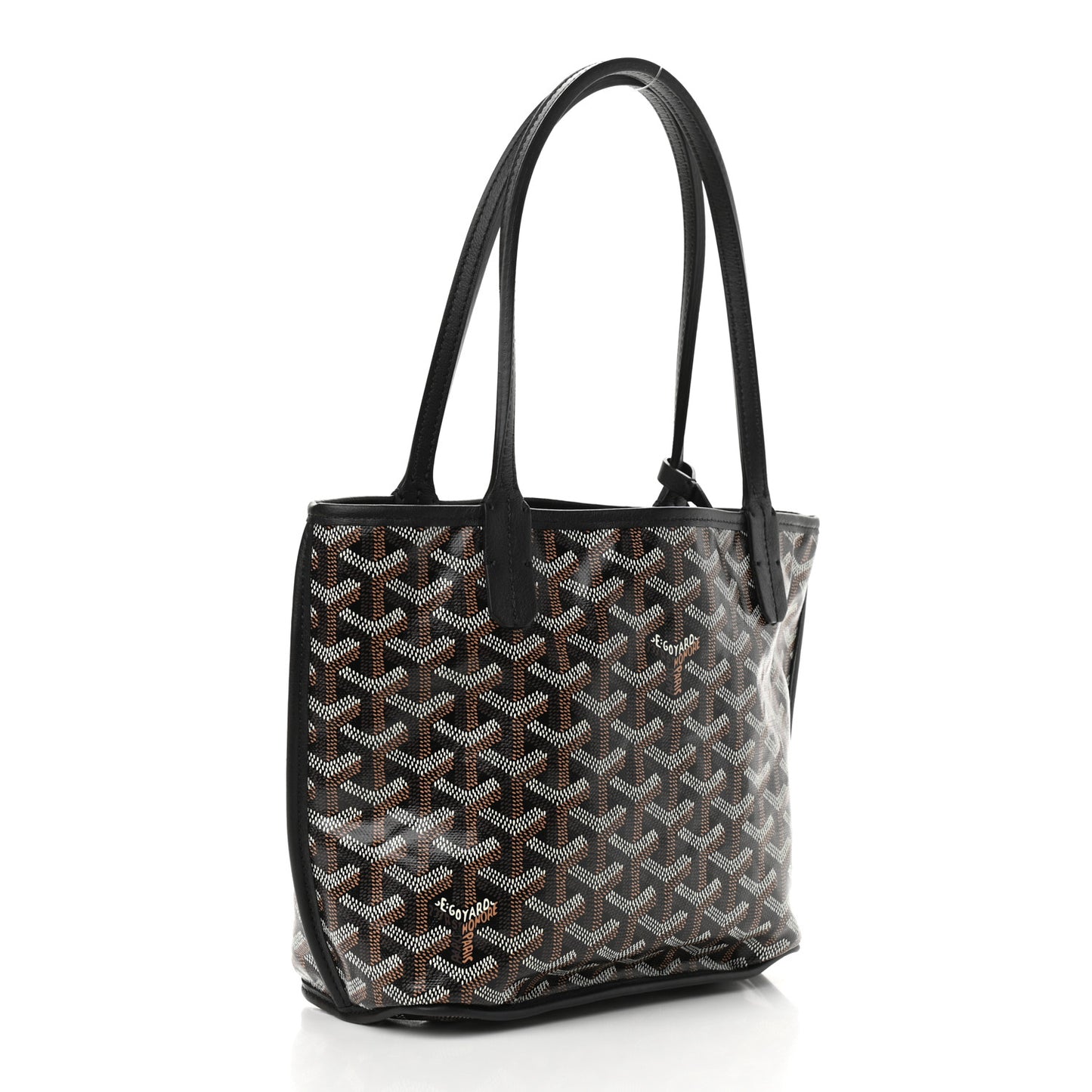 Goyardine Reversible Mini Anjou Black