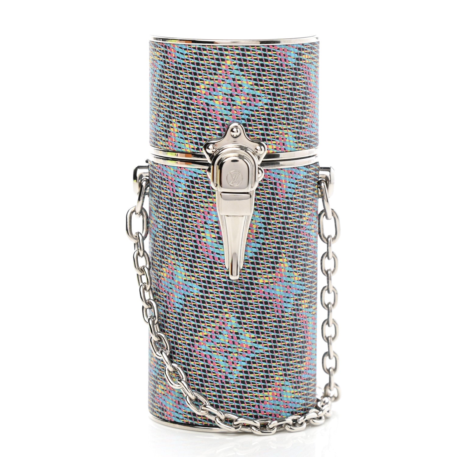 Louis Vuitton Monogram LV Pop Chain Lipstick Case Blue 1 of 5