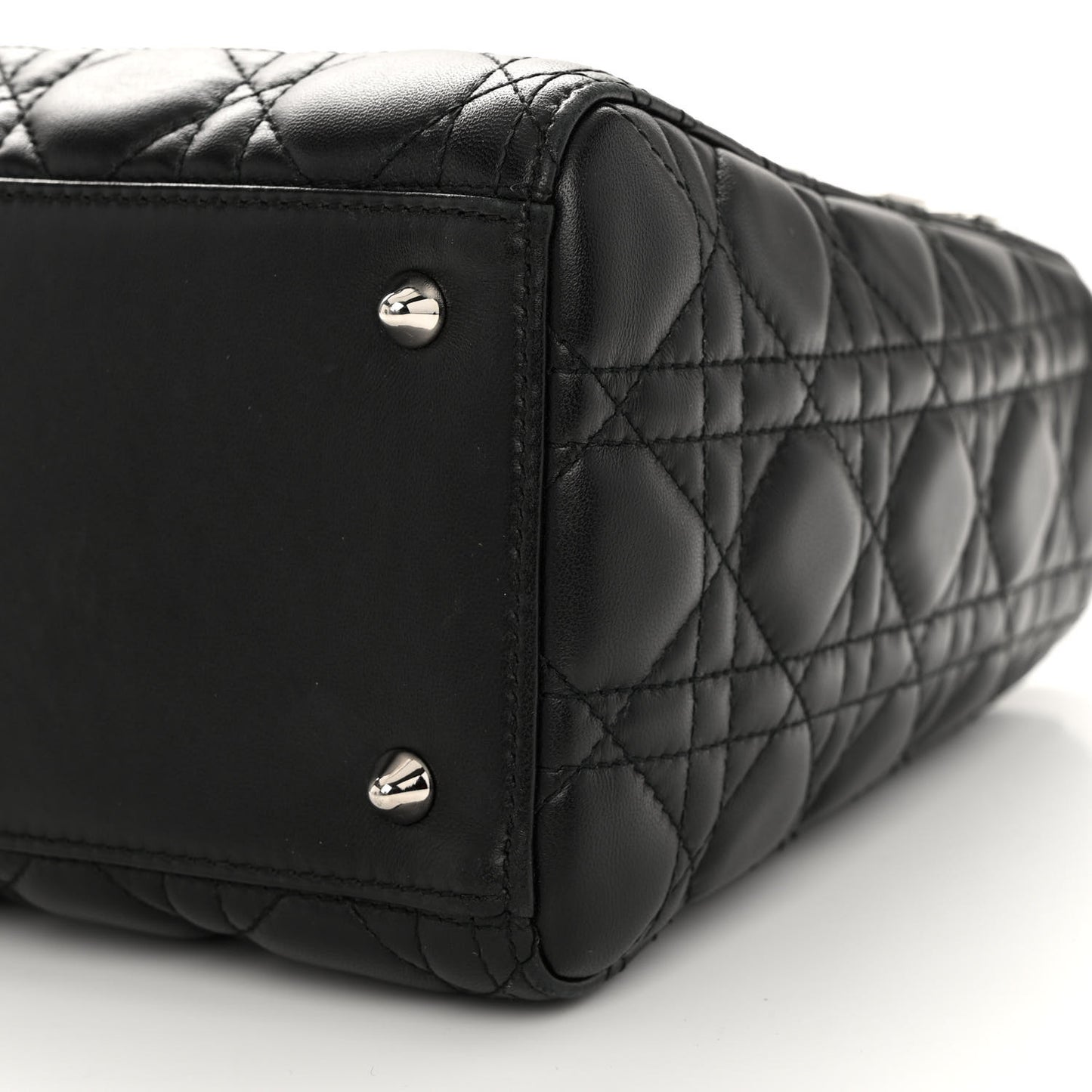 Lambskin Cannage Medium Lady Dior Black