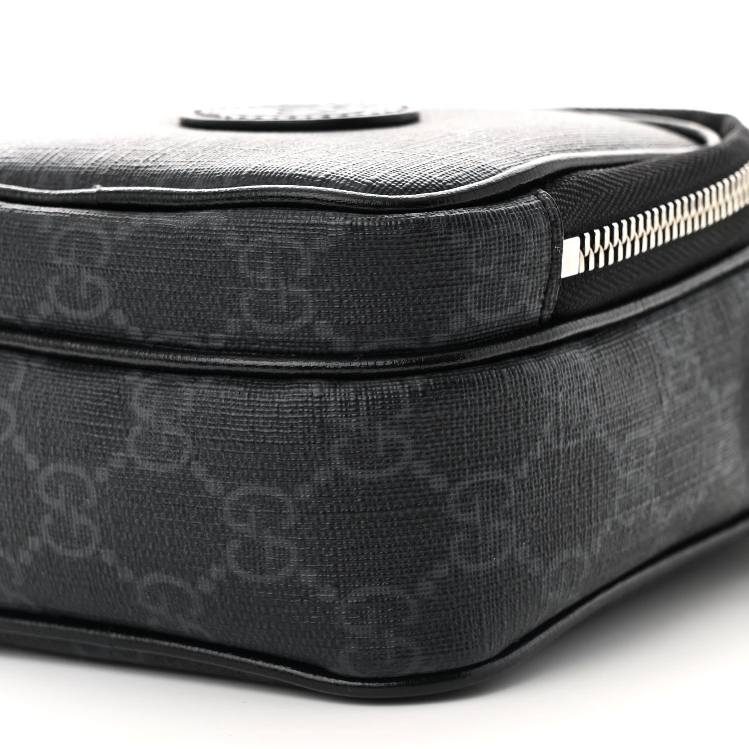Gucci GG Supreme Monogram Azalea Calfskin Mini Retro Interlocking G Bag Black 11 of 12