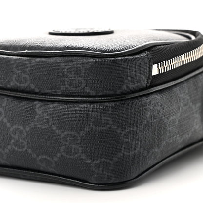 Gucci GG Supreme Monogram Azalea Calfskin Mini Retro Interlocking G Bag Black 11 of 12