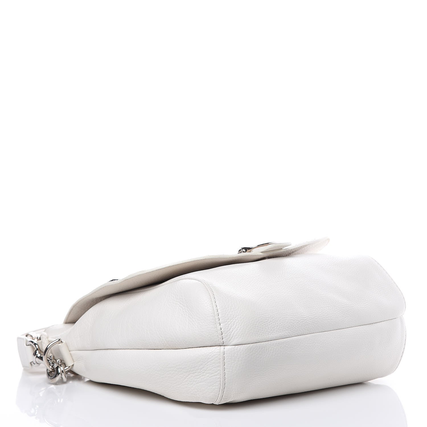 Gucci Calfskin Techno Horsebit Large Flap White 4 of 12
