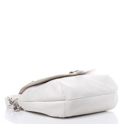 Gucci Calfskin Techno Horsebit Large Flap White 4 of 12