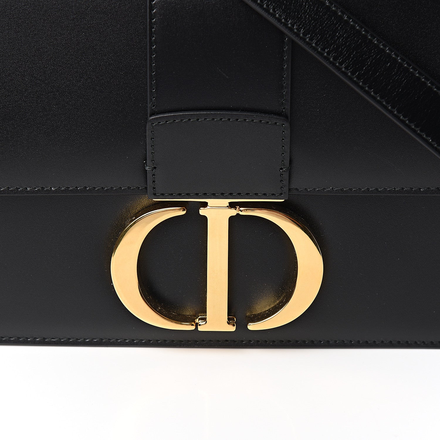 Christian Dior Smooth Calfskin 30 Montaigne Flap Bag Black 10 of 10