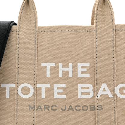 Marc Jacobs Cotton Canvas Colorblock Small The Traveler Tote Bag Beige Multicolor 7 of 10
