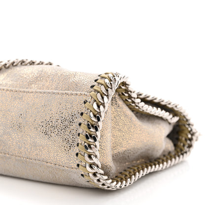 Stella McCartney Metallic Shaggy Deer Mini Falabella Fold Over Tote Gold 11 of 11