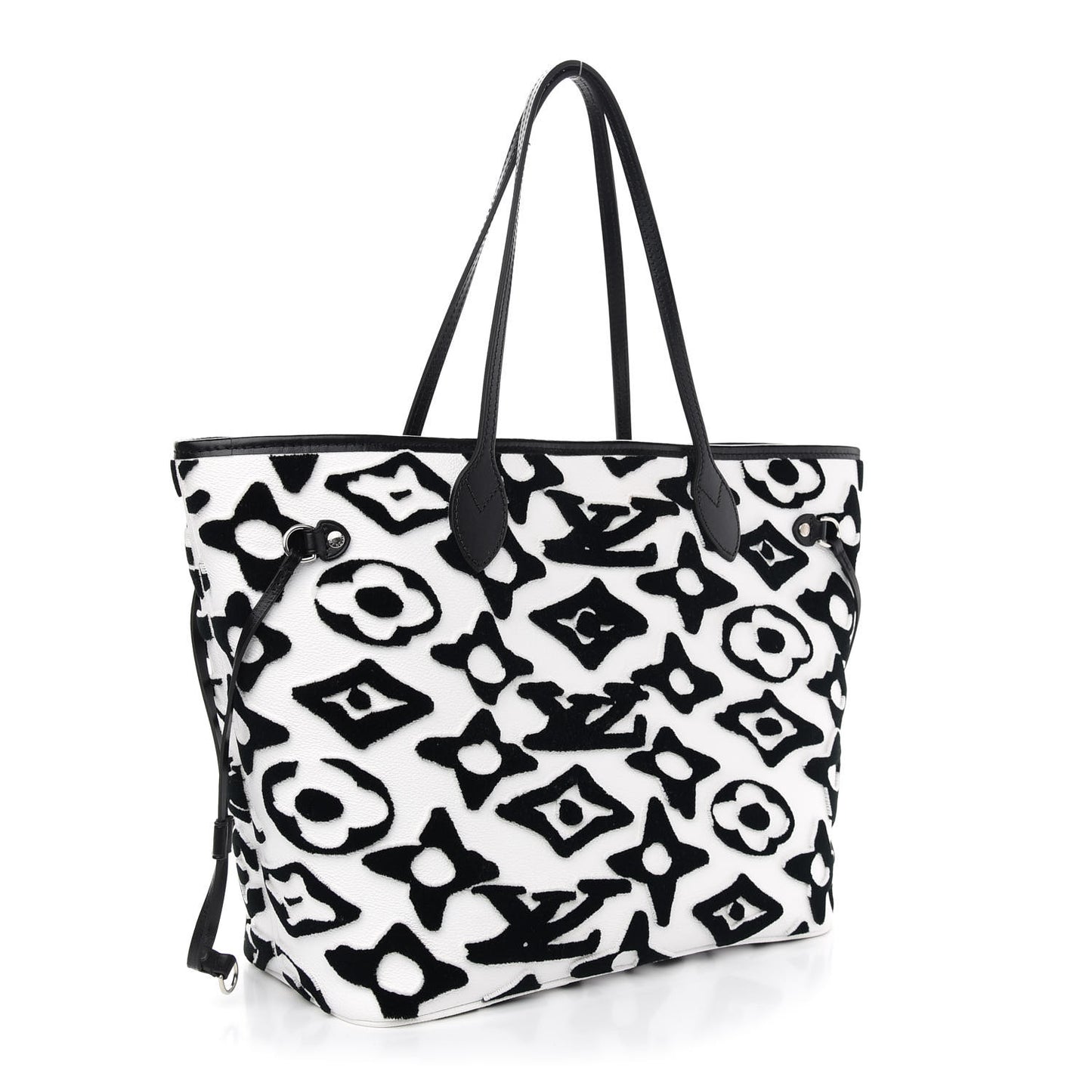 X UF Tufted Monogram Neverfull MM Black White