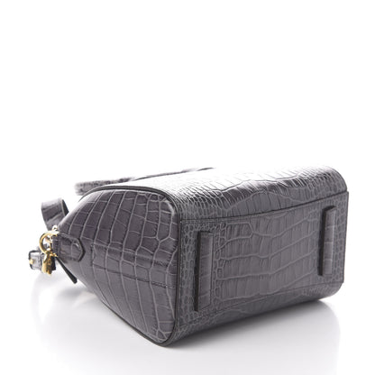 Givenchy Calfskin Crocodile Embossed Mini Antigona Storm Grey 5 of 10