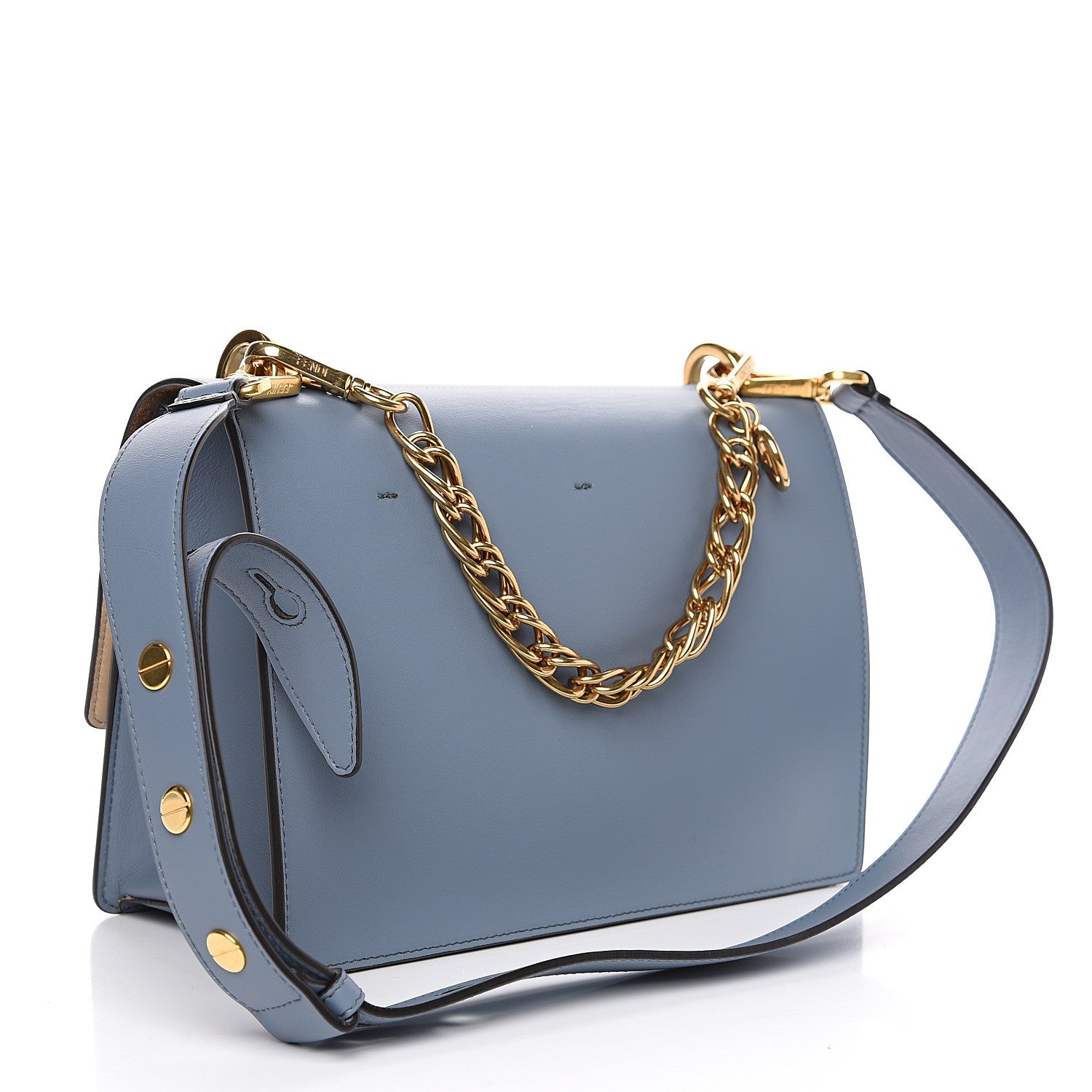 Fendi Vitello Grace Matte F is Fendi Kan U Shoulder Bag Azzurro Merlino 2 of 7