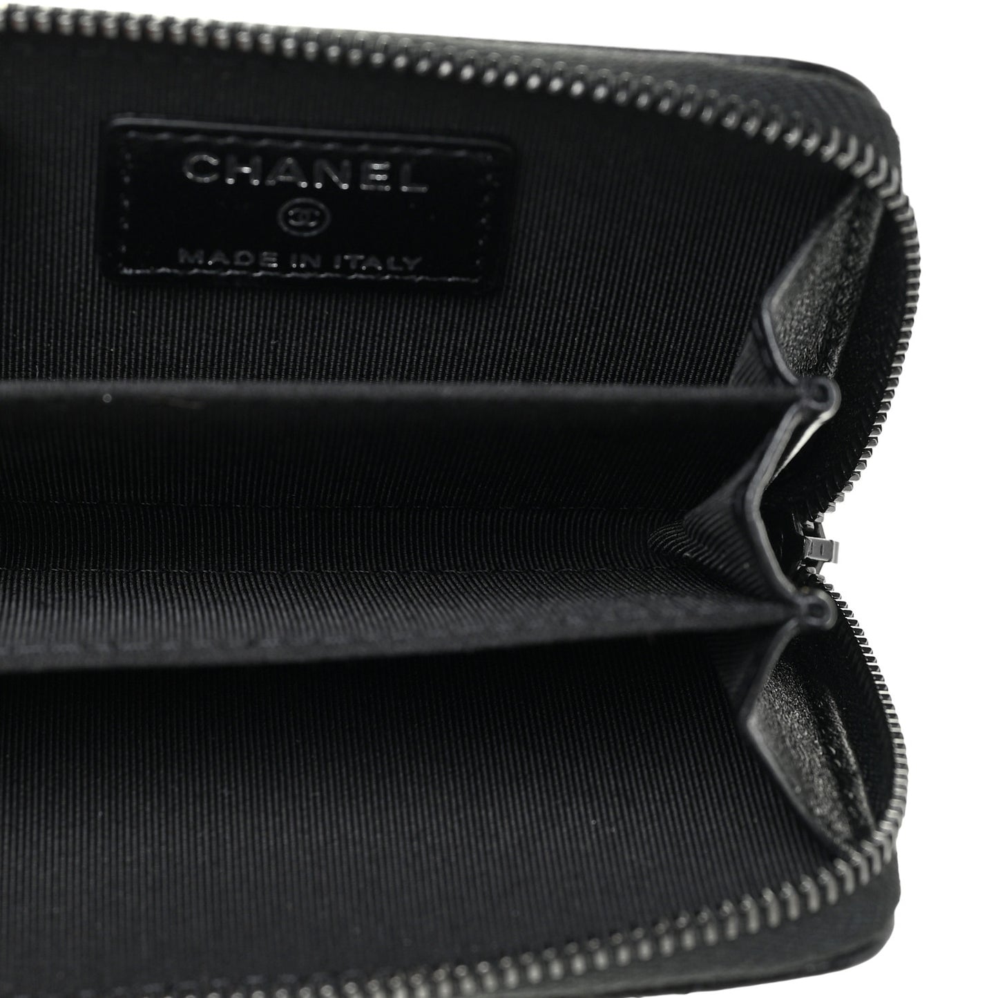 Lambskin Quilted Zip Coin Purse So Black
