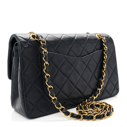 Chanel Lambskin Quilted Small Double Flap Navy 3 of 10