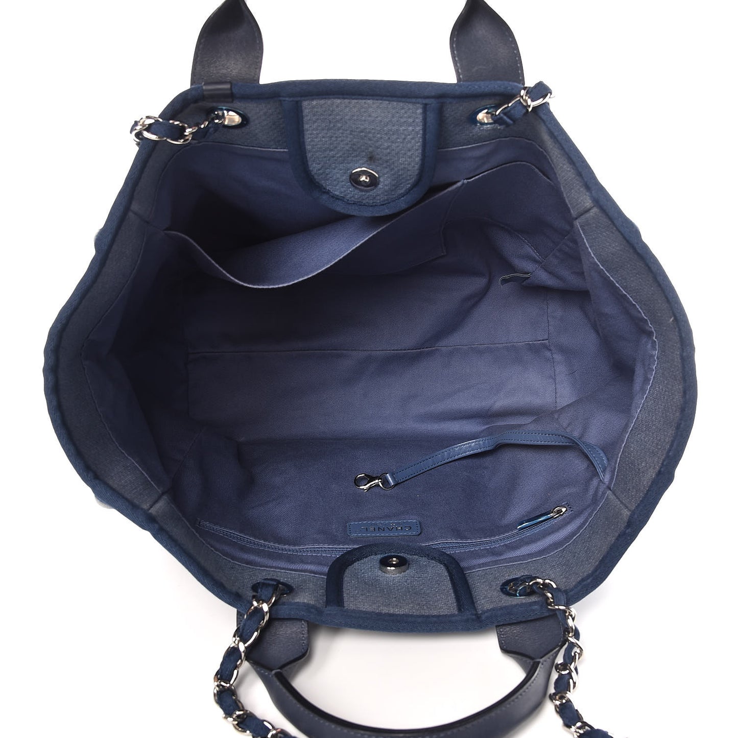Canvas Large Deauville Tote Denim Blue