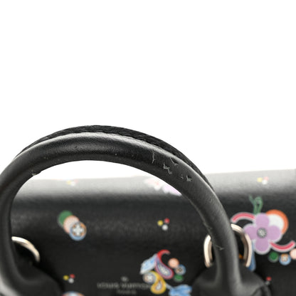 Louis Vuitton Calfskin Flower Lockme Mini Backpack Black Multicolor 13 of 14