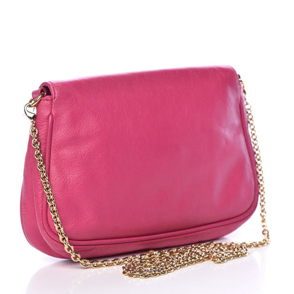 Fendi Vitello Flamingo Fendista Pouchette Crossbody Lampone 3 of 17