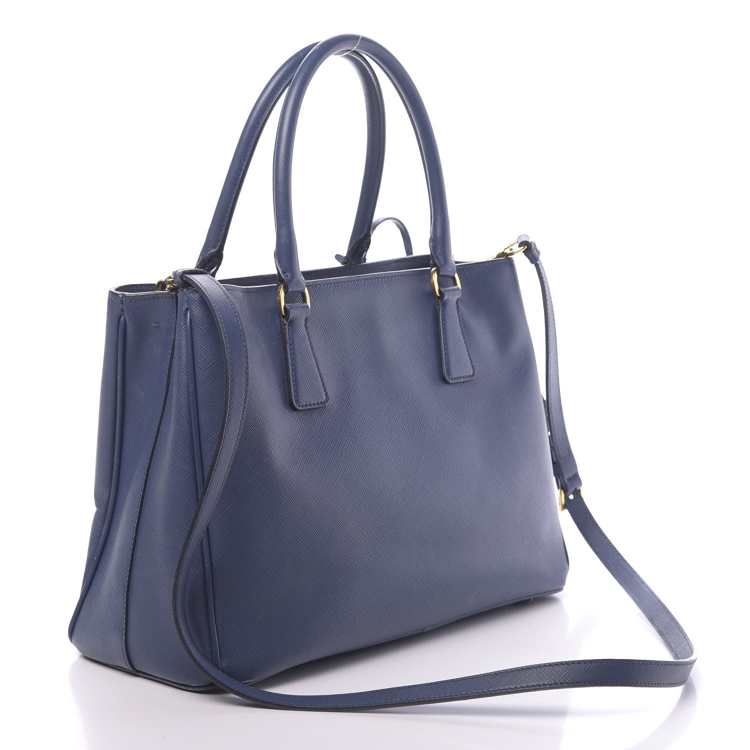 Prada Saffiano Lux Medium Tote Bluette 3 of 17