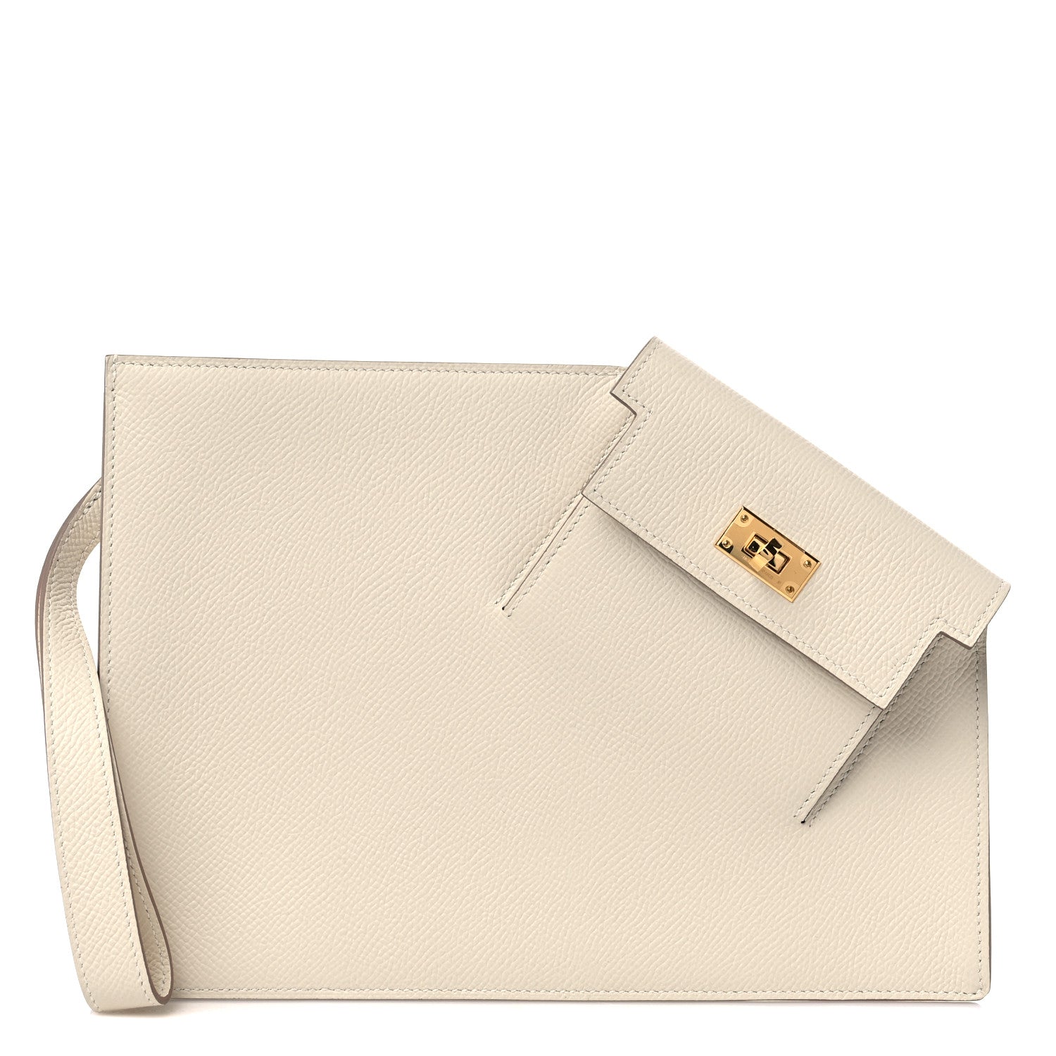 Hermes Epsom Kelly Pocket To Go Pouch Craie 1 of 10