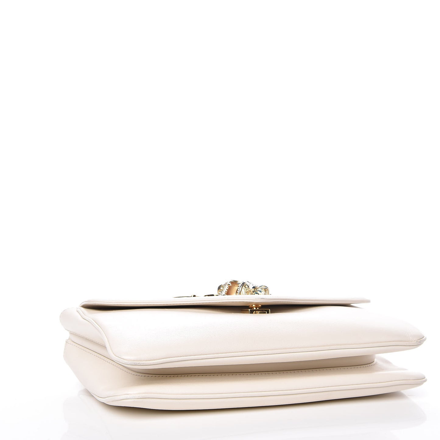 Vitello Palmellato Lux Crystal Medium Rajah Shoulder Bag Mystic White Multicolor