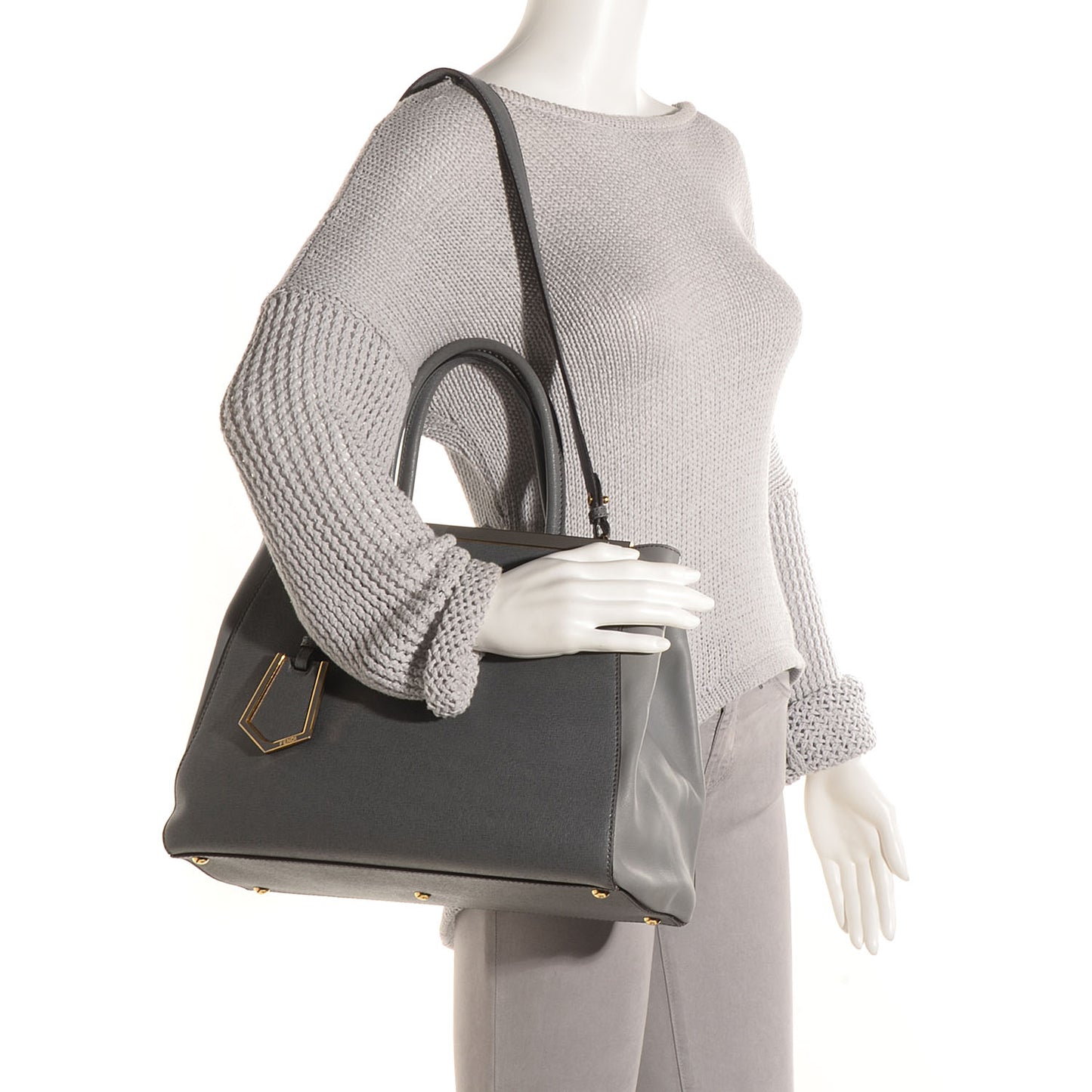 Vitello Elite Flamingo Regular 2Jours Tote Grigio Grigio Chiaro