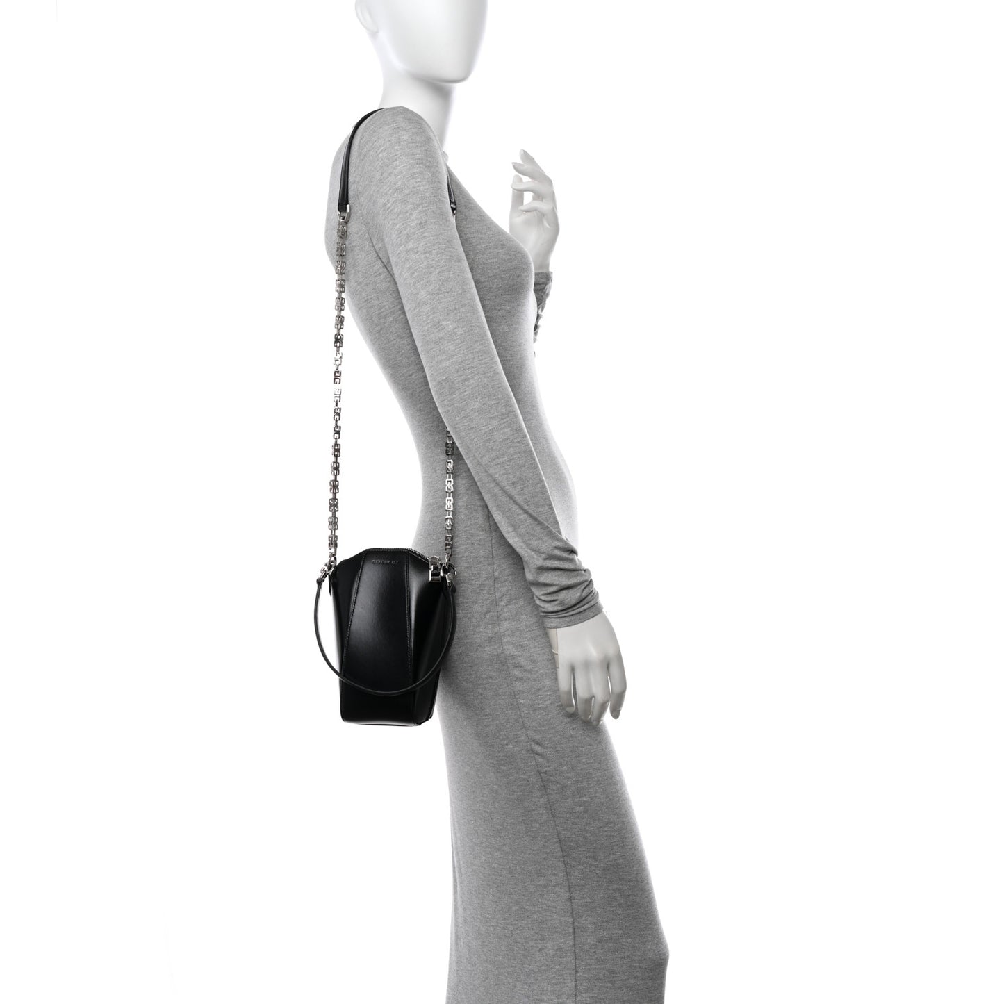 Calfskin Mini Vertical Antigona Black
