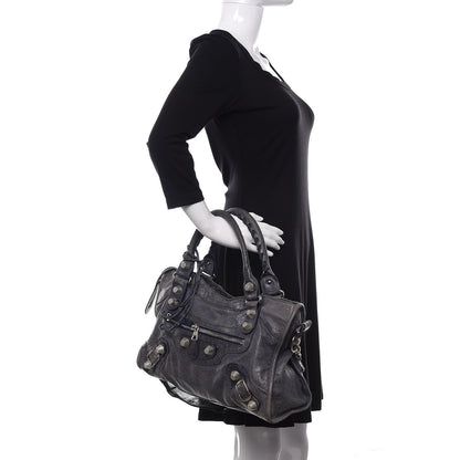 Balenciaga Agneau Giant 21 Silver Hardware City Bleu Roi 2 of 10