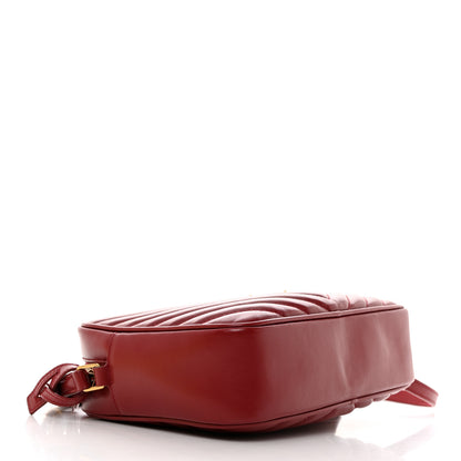 Saint Laurent Calfskin Matelasse Monogram Lou Camera Bag Opyum Red 4 of 10