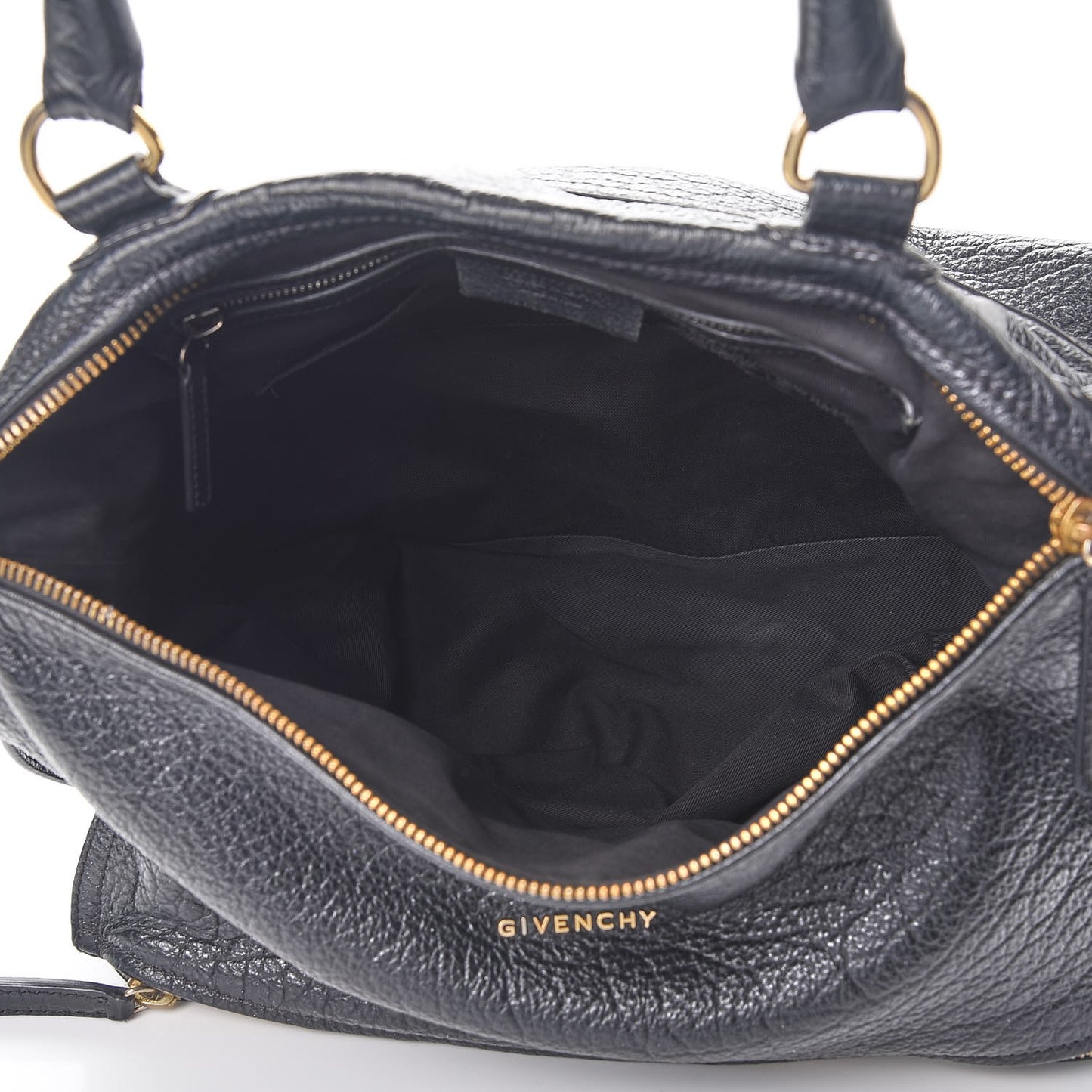 Bubble Calfskin Large Pandora Black