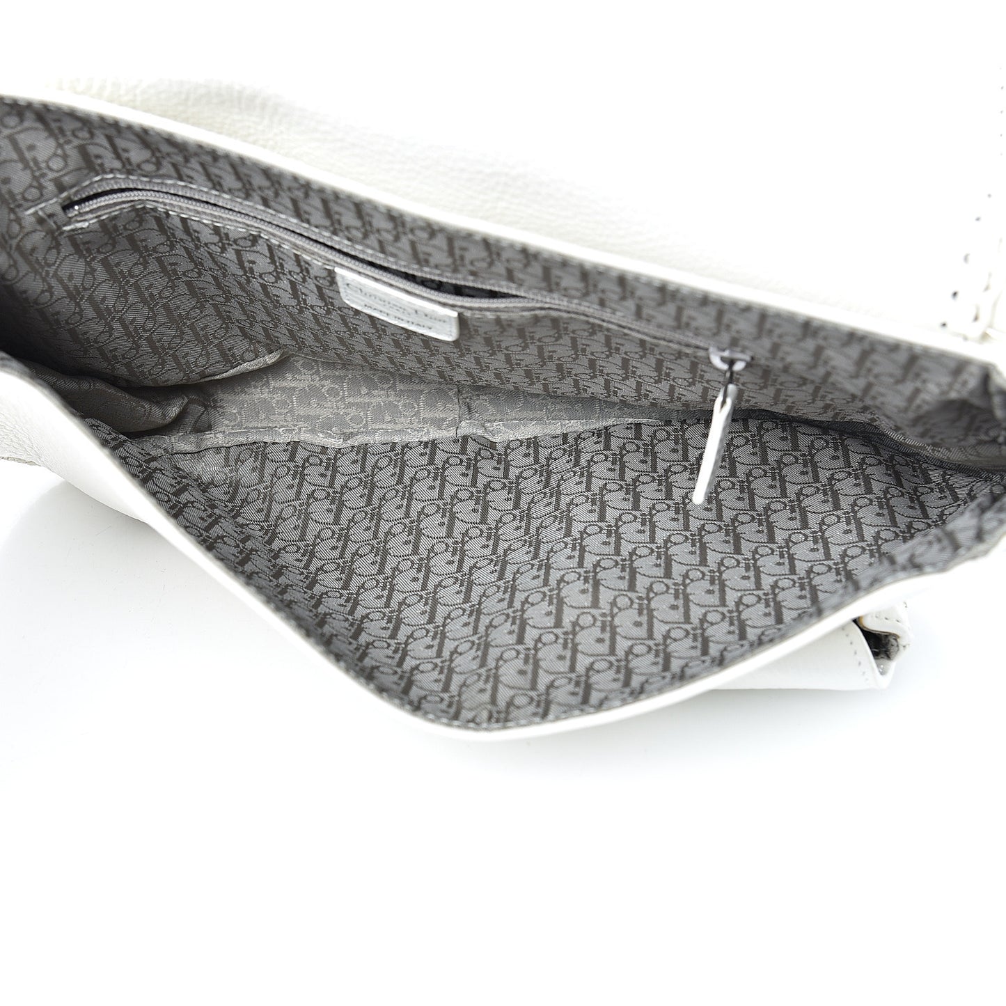 Calfskin Braided Gaucho Double Saddle Bag White
