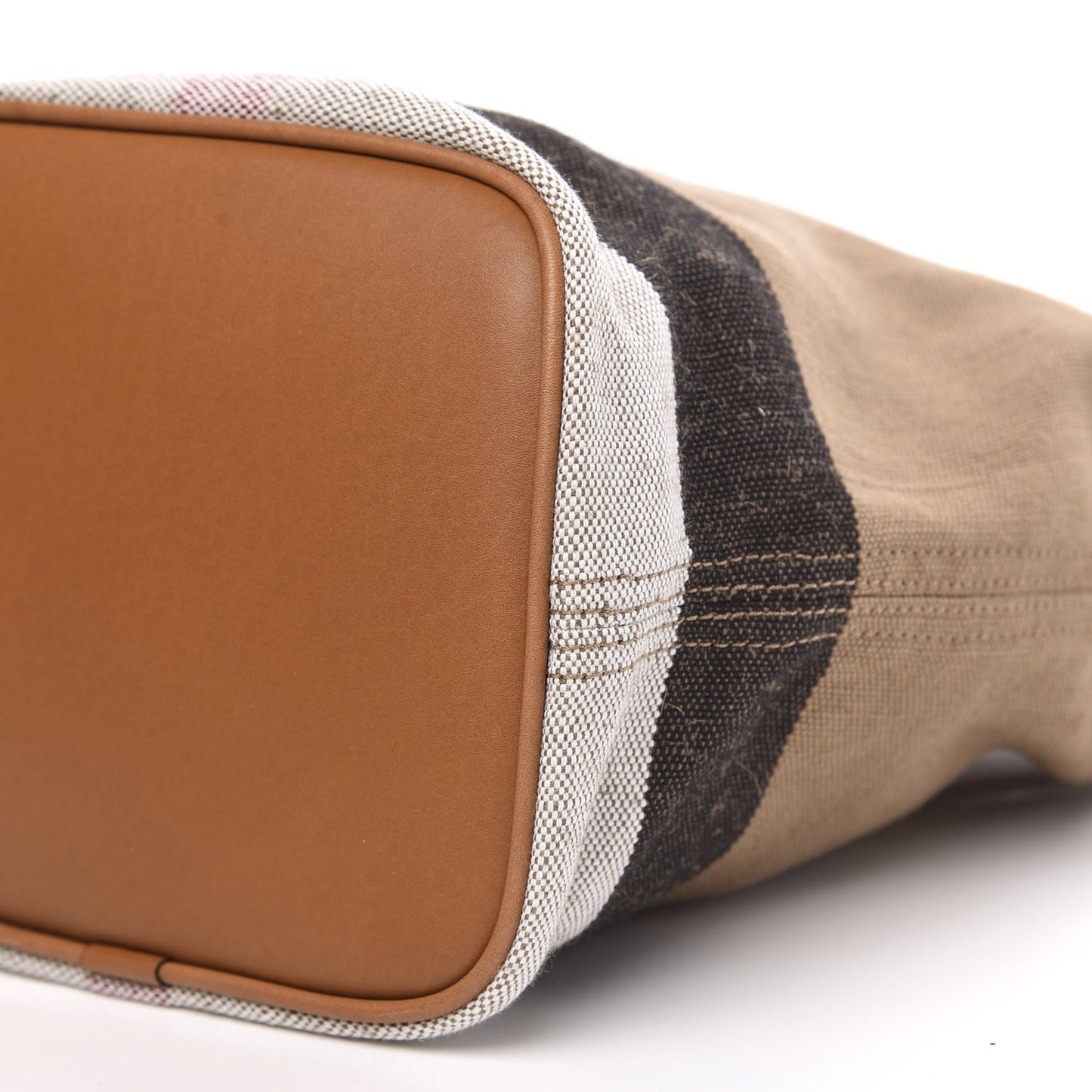 Canvas Mega Check Medium Ashby Tassel Crossbody Saddle Brown