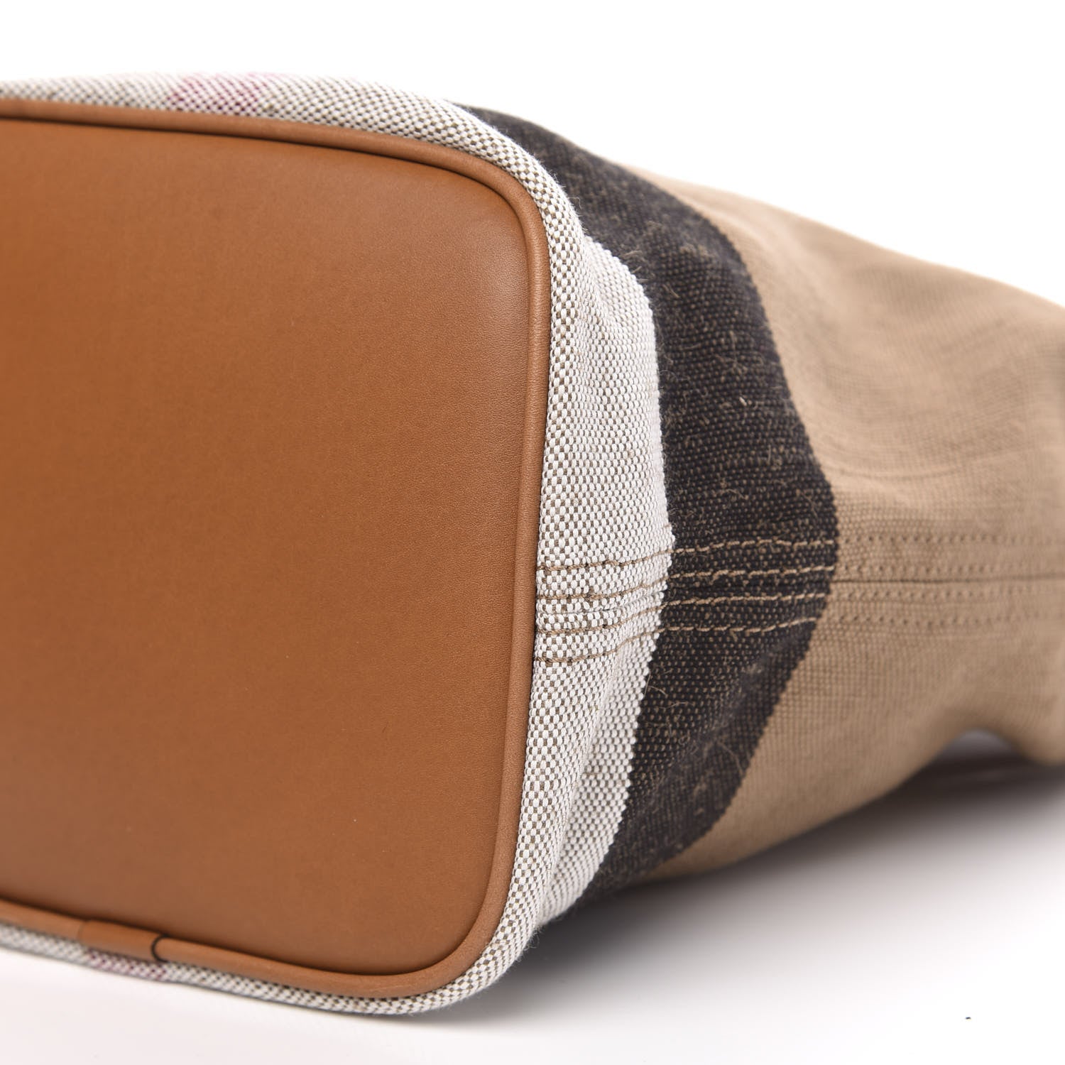 Burberry Canvas Mega Check Medium Ashby Tassel Crossbody Saddle Brown 8 of 9