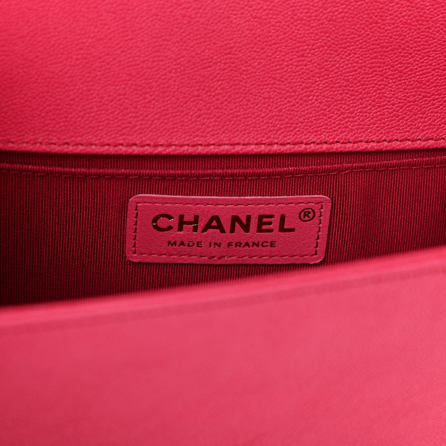 Caviar Quilted Medium Boy Flap Dark Pink