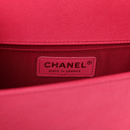 Chanel Caviar Quilted Medium Boy Flap Dark Pink 6 of 12